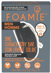 Foamie Férfi zuhanyzószappan arcra, testre és hajra What A Man (3 in 1 Shower Body Bar) 90 g