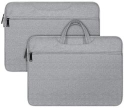 Dux Ducis lbtc kézitáska álló laptop/notebook/tablet (univerzális, textil, kézpánt, 13-13.9" méret) világosszürke (GP-157359) - rufusz