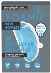 Foamie Férfi zuhanyzószappan arcra, testre és hajra Seas The Day (3 in 1 Shower Body Bar) 90 g