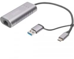 Assmann Digitus USB Type-C Gigabit Ethernet Adapter 2.5G, USB + USB A (DN-3028) (DN-3028)