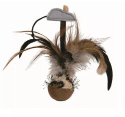 TRIXIE Játék Macskának Labda Tollal 15cm (45730) - grandopet