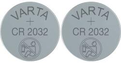 VARTA CR2032 lítium gombelem, 3 V, 230 mA, 2 db, Varta BR2032, DL2032, ECR2032, KCR2032, KL2032, KECR2032, LM2032 (6032101402) (6032101402)