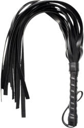  Műbőr korbács - fekete (42cm) - szexaruhaz