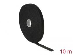 Delock tépőzáras szalagtekercs 10mx13mm fekete (18712) (delock18712) (delock18712)