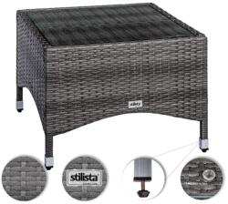 STILISTA Masă pliabilă 58 x 58 cm, polyrattan, crem (30050249)
