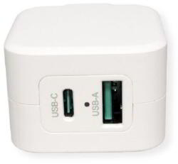 Roline USB-A / USB-C Hálózati Töltő - 20 W, Fehér