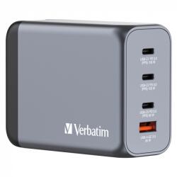 Verbatim GaN 32204 GaN 3x USB-C / USB-A Hálózati Töltő - 200 W, Szürke (32204)