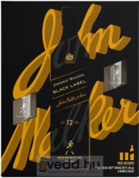 Johnnie Walker Black Label Whiskey 0, 7L + 2 Pohár (DRS)*