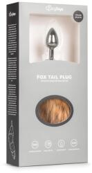 EasyToys Fox NO1 - fém anál plug rókafarokkal (ezüst-vörös)