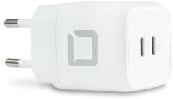 DICOTA Comfort 2x USB-C Hálózati Töltő - 45 W, Fehér