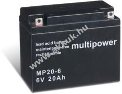 Multipower Ólom akku 6V 20Ah (Multipower) típus MP20-6