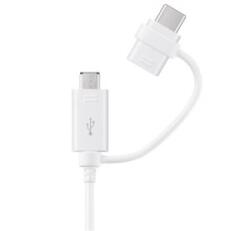 Samsung adatkábel és töltő USB - microUSB / Type-C, (Type-C csak töltés, 150cm) FEHÉR (EP-DG930DW)