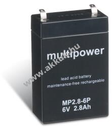 Multipower Helyettesítő ólom akku Diamec típus: DM6-2.8 6V 2, 8Ah (MULTIPOWER)