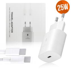 Incarcatoare Incarcator Type-C, 25W, White + Cablu USB-C - USB-C