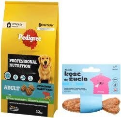 PEDIGREE PEDIGREE® Adult Professional Nutrition 12 kg marhahússal és zöldségekkel - teljes értékű szárazeledel felnőtt nagy és közepes méretű kutyáknak + INGYENES kölyök rágócsont