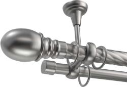 Calypso Dupla Csavart Galéria Rúd - 400 cm (CALYPSO-TWIST-SILVER-02-400)