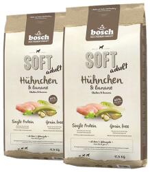 bosch Soft csirke és banán 25 kg (2 x 12, 5 kg)