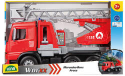 LENA Mercedes Arocs pompier cu scara, (04615) Set bricolaj copii