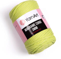 YARNART macrame cord fonal 3mm 755 világos zöld