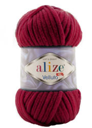 alize velluto plüss, zsenília fonal 107 - Cseresznye piros