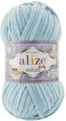 alize velluto plüss, zsenília fonal 414 - Azúr kék