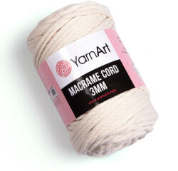 YARNART macrame cord fonal 3mm 752 tört fehér