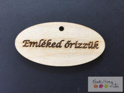  Ovális tábla - Emléked őrizzük 80mm