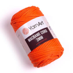 YARNART macrame cord fonal 3mm 800 narancs