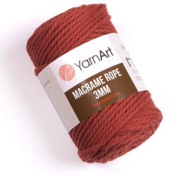 YARNART 3mm macrame rope kifésülhető fonal 785 rozsdabarna