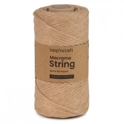Loop'n craft 3mm macrame kifésülhető fonal 07 bézs
