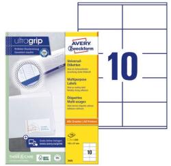 Avery Etikett AVERY 3425 105x57mm univerzális 1000 címke/doboz 100 ív/doboz (3425) - robbitairodaszer