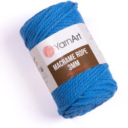 YARNART 3mm macrame rope kifésülhető fonal 786 kék