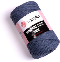 YARNART macrame cord fonal 3mm 761 acél szürke