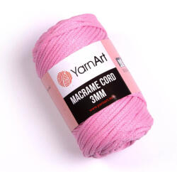 YARNART macrame cord fonal 3mm 762 rózsaszín