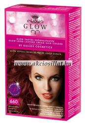 Kallos Glow tartós krémhajfesték 660 gránát vörös 40ml