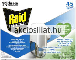 Raid Essentials Elektromos Szúnyogriasztó Készülék + Utántöltő 27ml