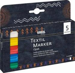 Kreul 92750 Textile Marker Opaque Set Set markere textile 2 - 4 mm 5 Bucăți (<![CDATA[92750]]>)