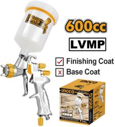 INGCO Pistol de Vopsit cu aer LVMP Vas Plastic Sus, Ingco ASG1065 (ASG1065)