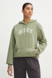 Roxy bluza Surf Stoked femei, culoarea verde, cu glugă, cu imprimeu, ERJFT04899 9BYH-BLD0NZ_70X (ERJFT04899)