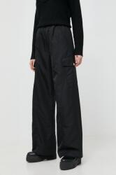 Pinko pantaloni femei, culoarea negru, lat, high waist 9BYX-SPD0R6_99X