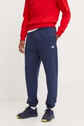 New Balance pantaloni de trening culoarea albastru marin, neted, MP41519NNY 9BYH-SPM0CA_59X