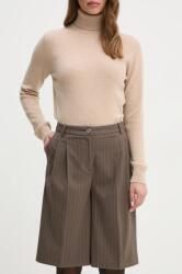 United Colors of Benetton pantaloni scurti femei, culoarea maro, modelator, high waist, 4KHSD901P 9BYH-SZD037_98X