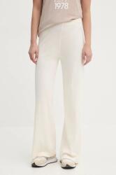 United Colors of Benetton pantaloni de trening din bumbac culoarea bej, neted, 10943F00R 9BYH-BID0B8_01X