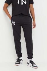 New Era pantaloni de trening culoarea negru, cu imprimeu, NEW YORK YANKEES 9BYX-SPM0DO_99X