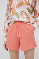 Billabong pantaloni scurti femei, culoarea portocaliu, neted, high waist PPYY-SZD0ZJ_32X (C3WK25BIP2)