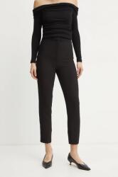 Bardot pantaloni TAILORED femei, culoarea negru, fason tigareta, high waist, 59618PB 9BYH-SPD17L_99X