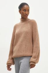 ANSWEAR pulover femei, culoarea maro, cu turtleneck BMYH-SWD02C_82X