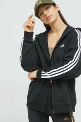 Adidas bluză femei, culoarea negru, cu glugă, cu imprimeu IC8782 PPYX-BLD0CT_99X (IC8782)