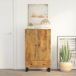 vidaXL tömör mangófa és vas magasszekrény fiókkal 60x33x100 cm (352936)