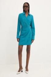 Desigual rochie DETROIT culoarea turcoaz, mini, evazată, 24WWVW61 9BYH-SUD1AL_66X (24WWVW61)